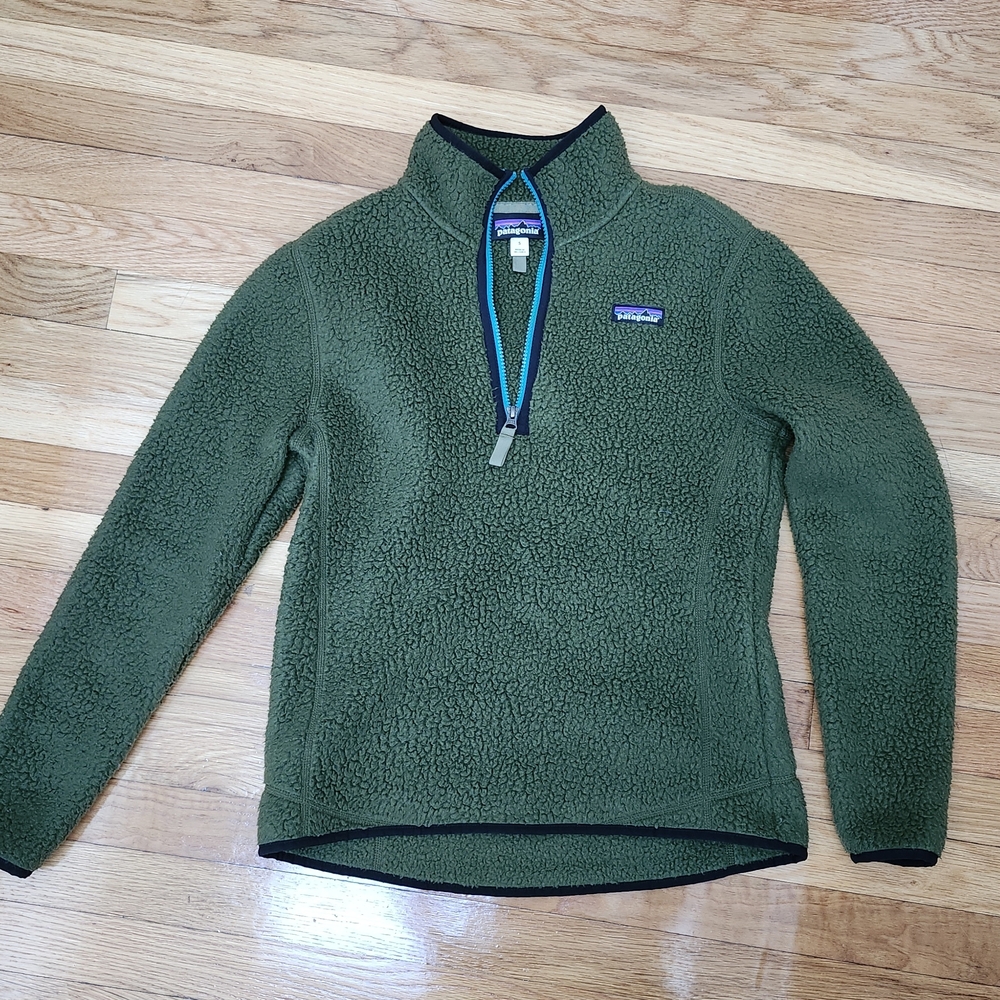 Patagonia Green Fleece Pullover - Picture 1 of 4
